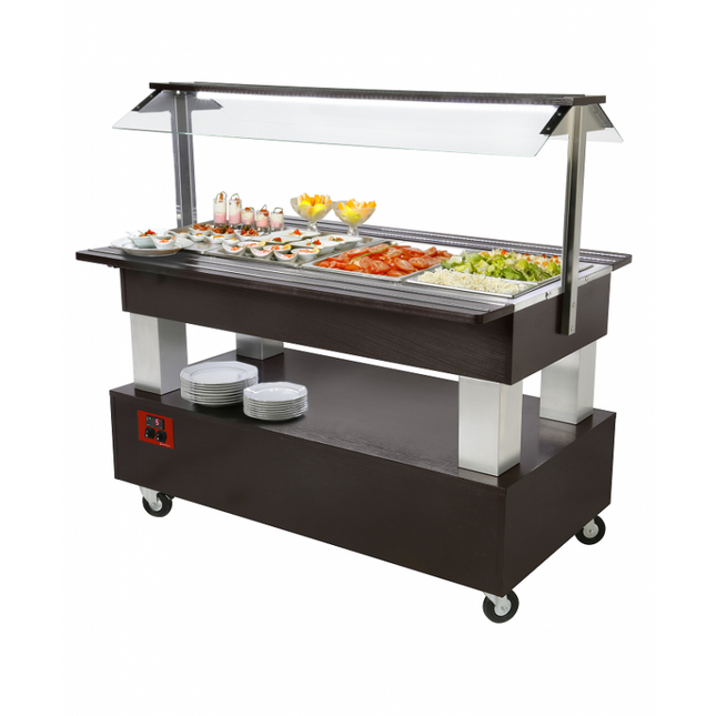 Buffet salad bar central réfrigéré 4xGN1/1