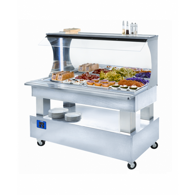 Buffet salad bar réfrigéré mural 4xGN1/1