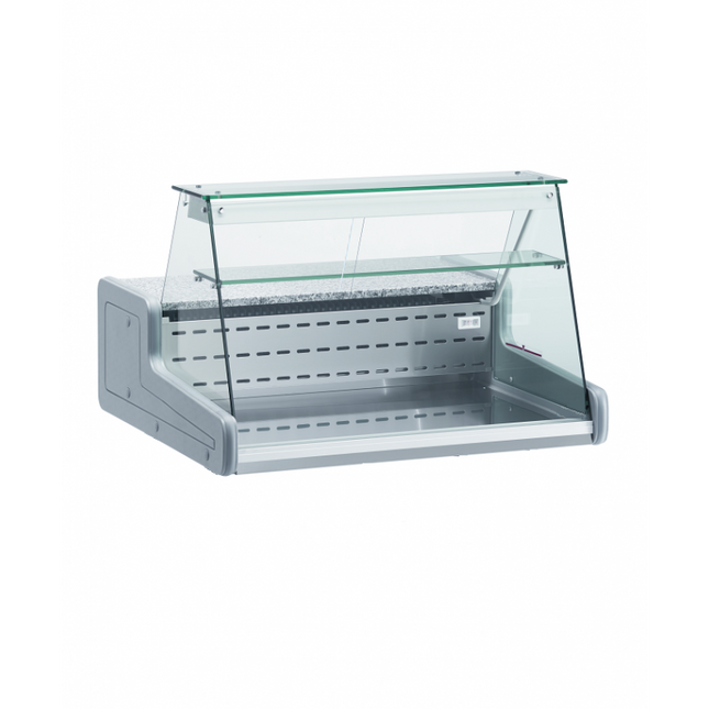 Comptoir vitrine à poser réfrigéré vitre droite