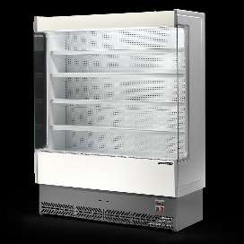 VITRINE MURALE D'EXPOSITION RÉFRIGÉRÉE AVEC RIDEAU DE NUIT – VULCANO 1080 x 605 x 2080 mm – Blanc