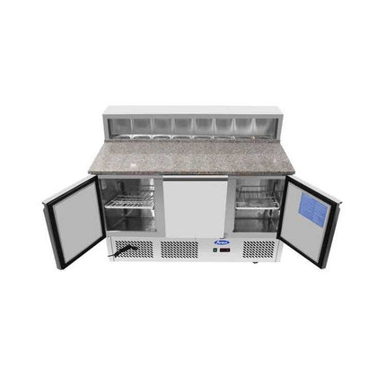 SALADETTE RÉFRIGÉRÉE 3 PORTES AVEC PLAN DE TRAVAIL EN GRANIT