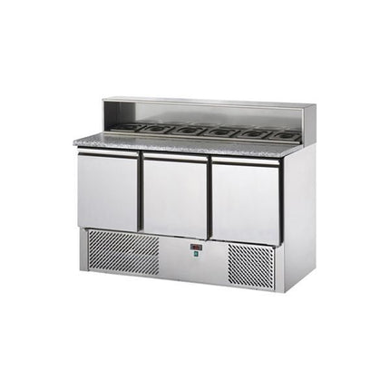 SALADETTE RÉFRIGÉRÉE 3 PORTES AVEC PLAN DE TRAVAIL EN GRANIT