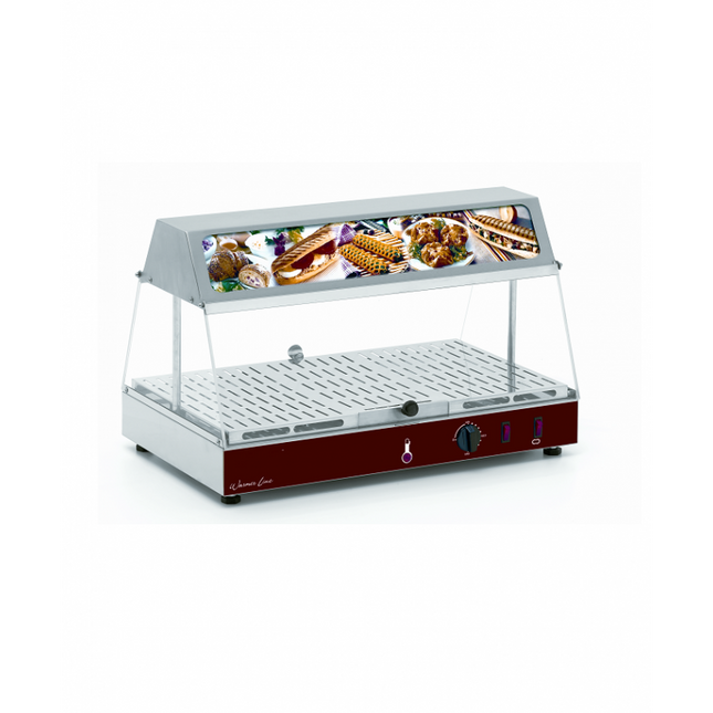 Vitrine chauffante avec bloc lumineux