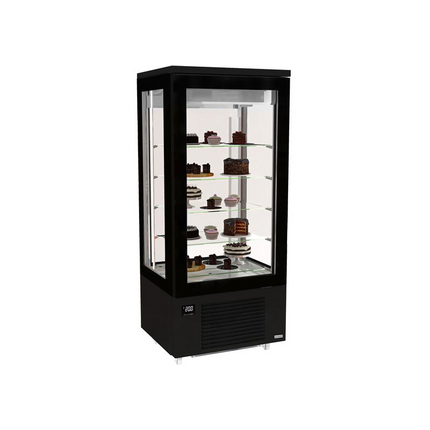 Vitrine réfrigérée négative statique 400L, 4 faces