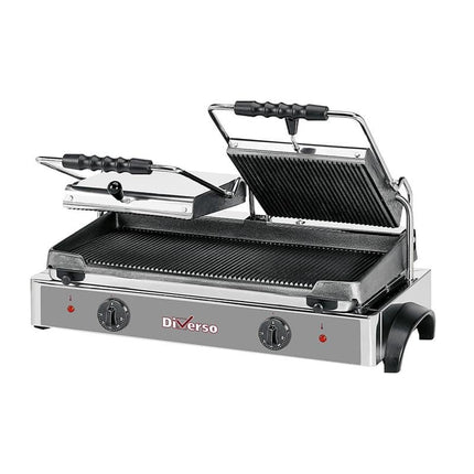 Grill contact double plaques rainurées